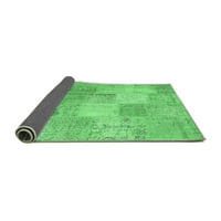 Ahgly Company Indoor Rectangle PackWork Emerald Green Transitional Area Cured, 7 '10'