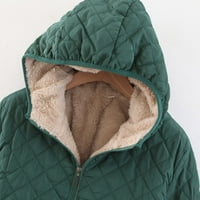Xinqinghao якета палто за жени дамски модна ежедневна проверка с качулка твърд цвят дълъг ръкав свободен топло памучно палто жени