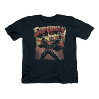 Superman DC Comics Superhero Lifting Logo Възрастен тънък тениска тениска