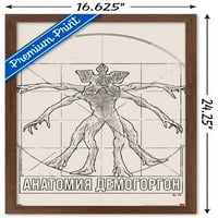 Netfli Stranger Things: Сезон - Vitruvian Demogorgon Wall Poster, 14.725 22.375 рамки