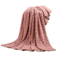 Lulshou 70* Супер мек топъл топъл микро плюшено руно одеяло хвърляне на килим диван за спално бельо за баня кърпа