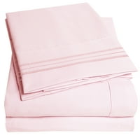 Комплект спалня с дълбок джоб - бледо розово