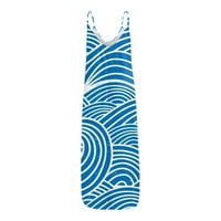 Женски плажни дрехи регулируеми рокли за каишка за жени сини xxxl