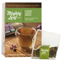 Мощни Лист Чай Цели Листа Чай Торбички, Череша Лимон Зелен Чай, 15 Кутия