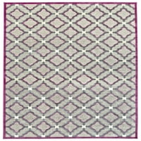 Сагио съвременен цветен килим, Крем Фуксия Лилаво, 2 фута-6 инча 8 фута, бегач