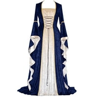 iopqo официални рокли за жени абитуриентски етаж винтидж дължина средновековна женска рокля женска рокля есенни рокли флот xxl