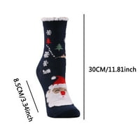 Чорапи за жени и мъже разрешение жени сладък коледен винтидж печат по -дебели чорапи дълги чорапи удобни чорапи