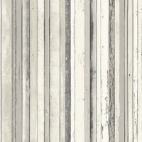Фин декор Боди сив затруднен ивица паста стената нетъкан тапет, 20.5-в от 33-фута, 56. кв. ФТ