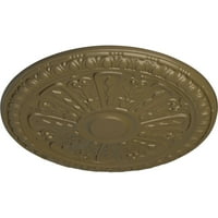 Екена Милуърк 18 од 1 4 П Реймънд таван медальон, Ръчно рисувана Мисисипи кал
