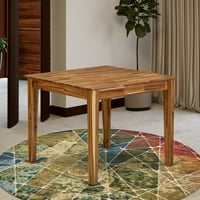 Мебели от изток запад oxt-ana-t модерна дървена кухненска маса с орехова цветна маса горна повърхност и азиатска дървена кухненска маса дървени крака-покритие на орех