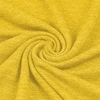 Puntoco Summer Top за женската тениска с тениска с къси ръкави блуза свободни върхове жълти 12