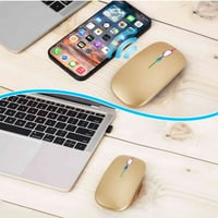 2.4GHz & Bluetooth мишка, акумулаторна безжична мишка за iPad Pro 12. Bluetooth безжична мишка за лаптоп Mac Компютърен таблет