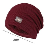 Плетена зимна шапка, която не се хвърля дишащ жизнен цвят класическа еластична топла капачка за мъжки