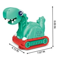 Бебе играчка динозавър кола, електронно разклащане на главата динозавър резервоар превозно средство със звукова светлина музика,