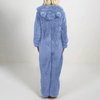 Клирънс женска онези пижама зимна топла шерпа ромпер размито руно