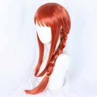 Уникални сделки човешки перуки за коса за жени дама 28 червени перуки с перука шапка дълга коса