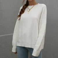 Женски моден пуловер с дълъг ръкав ежедневно плетени зимни дрехи пуловери пуловери блуза отгоре