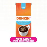 Dunkin French French Vanilla Artifical Fortifed Coffee, смляно кафе, торбичка с унции
