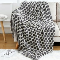 Домашен одеяло за декор ， празнично хвърляне за диван, легло ， опаковане шал шал, лек мек уютен пухкав, ананас текстуриран