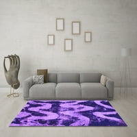Ahgly Company Indoor Rectangle Oriental Purple Modern Area Rugs, 8 '10'