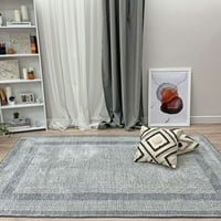 Алфа богати килими, светлосив килим, памук, приятелски настроени за домашни любимци, лесен чист, килим за миене