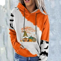 Голяма суичър за жени Fasion CoundString Hoodies отпечатани пуловер Небрежни суичъри с джоб