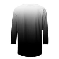 Floleo Trendy женски върхове плюс размери ризи Разхлабете блуза модна отпечатана тениска ръкави кръгла шия ежедневно
