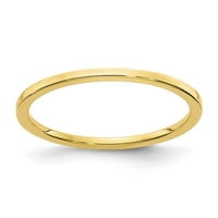 10k златен плосък подреждащ мъжки дами сватбена лента пръстен