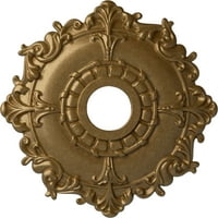 Екена Милуърк 18 од 1 2 ИД 1 2 П Райли таван медальон, ръчно рисуван бледо злато