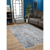 Внос на килими колекция Angel Faded Abstract Area Rug Blue Cream 3'9 '' 5'9 '' 4 '6' Indoor