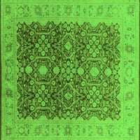 Ahgly Company Indoor Rectangle Oriental Green Industrial Area Rugs, 8 '12'