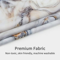 Абстрактна мраморна завеса за душ, нефрит текстурна ивици Омбре акварелна боя, модерен мастилен декор за арт водоустойчив плат