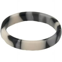 Полу-кръг черно и бяло вихър Стифиращи пръстен