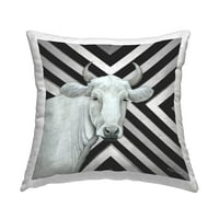 Ступел индустрии модерни крава ивица модел отпечатани хвърлят възглавница дизайн от Брит Халоуел