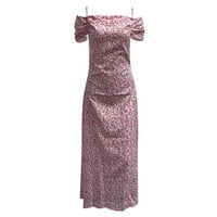 Manxivoo официални рокли за жени жени издълбават макси рокли спагети каишка с ниско рязане ками