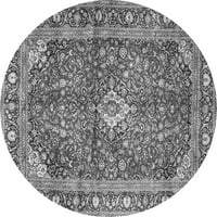 Ahgly Company Indoor Round Medallion Grey Traditional Area Cugs, 5 'Round