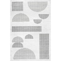 нулум Фей геометрични форми машинно пране площ килим, 8 '10', Бежов