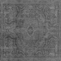 Ahgly Company Indoor Rectangle Abstract Grey Modern Area Rugs, 7 '10'