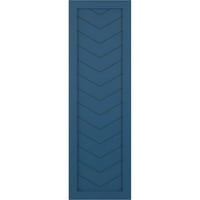 Екена Милуърк 12 в 75 х вярно Фит ПВЦ един панел Шеврон модерен стил фиксирани монтажни щори, Соуджърн син