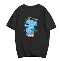 Тениска за подарък за дамски слон за женски слон По кое време е тениска за момиче момче деца черен тройник