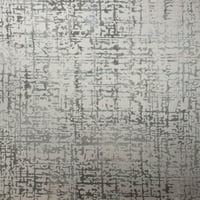 Kane Carpet 8 'благосклонно абстрактно бежово и сиво кръгло полипропиленова зона за хвърляне на килим
