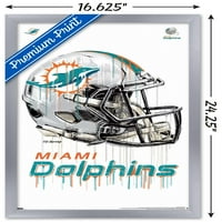 Маями Долфинс-Стенен Плакат За Каска, 14.725 22.375