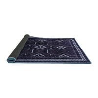 Ahgly Company Indoor Square Southwestern Blue Country Country Rugs, 8 'квадрат