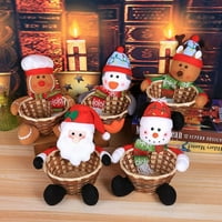 Коледна кошница за бонбони весела коледна декорация Коледа подаръци Нова година