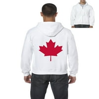 MMF - Мъжки суичър Пълнозземния пуловер, до мъжете с размер 5xL - Канада лист