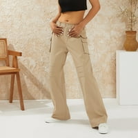 Женски торбисти товарни панталони с ниска талия празни суитчъри за крака хлабави хипи пънк джоггери панталони