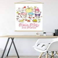 Hello Kitty and Friends - любим на стенен плакат на Kawaii с магнитна рамка, 22.375 34