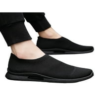 Мъжки удобни обувки за ходене дишащи ежедневни работни плетени лофски плъзгачи на маратонки Размер 6-10.5