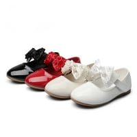 Leey-World Toddler Shoes Деца обувки Обувки с плоски обувки с пайети Боуккни момичета танцуващи обувки момичешки обувки