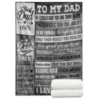 На баща ми подарък одеяло от дъщеря син обичам те скъпи татко въздушна поща писмо отпечатано одеяло за коледно рожден ден Ден на бащата меко легло фланелно одеяло, 4